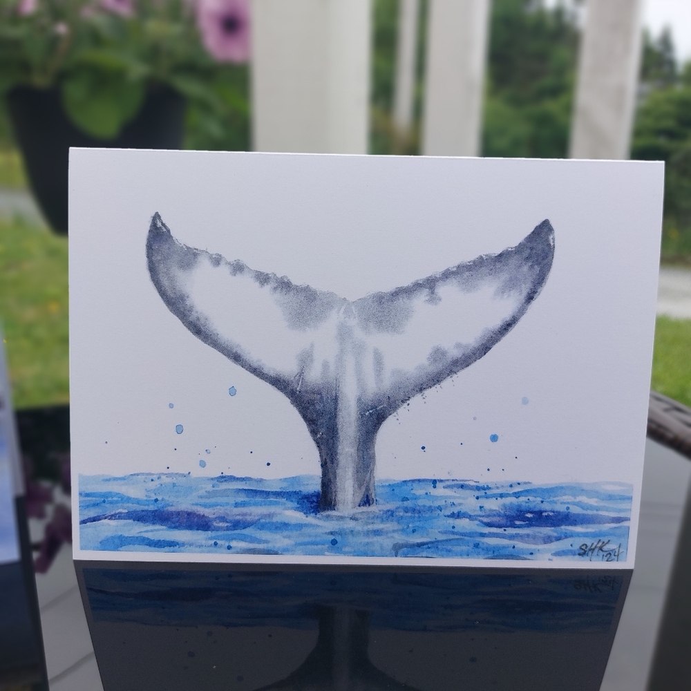 Watercolor print greeting card